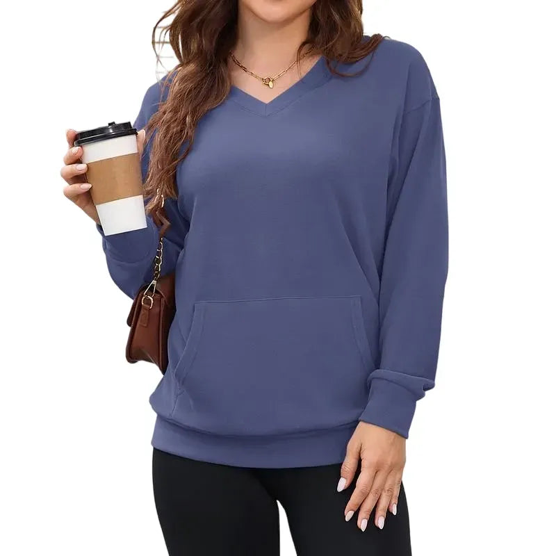 ⚡BEST SALE⚡ Women's Hoodless V-neck Sweatshirt