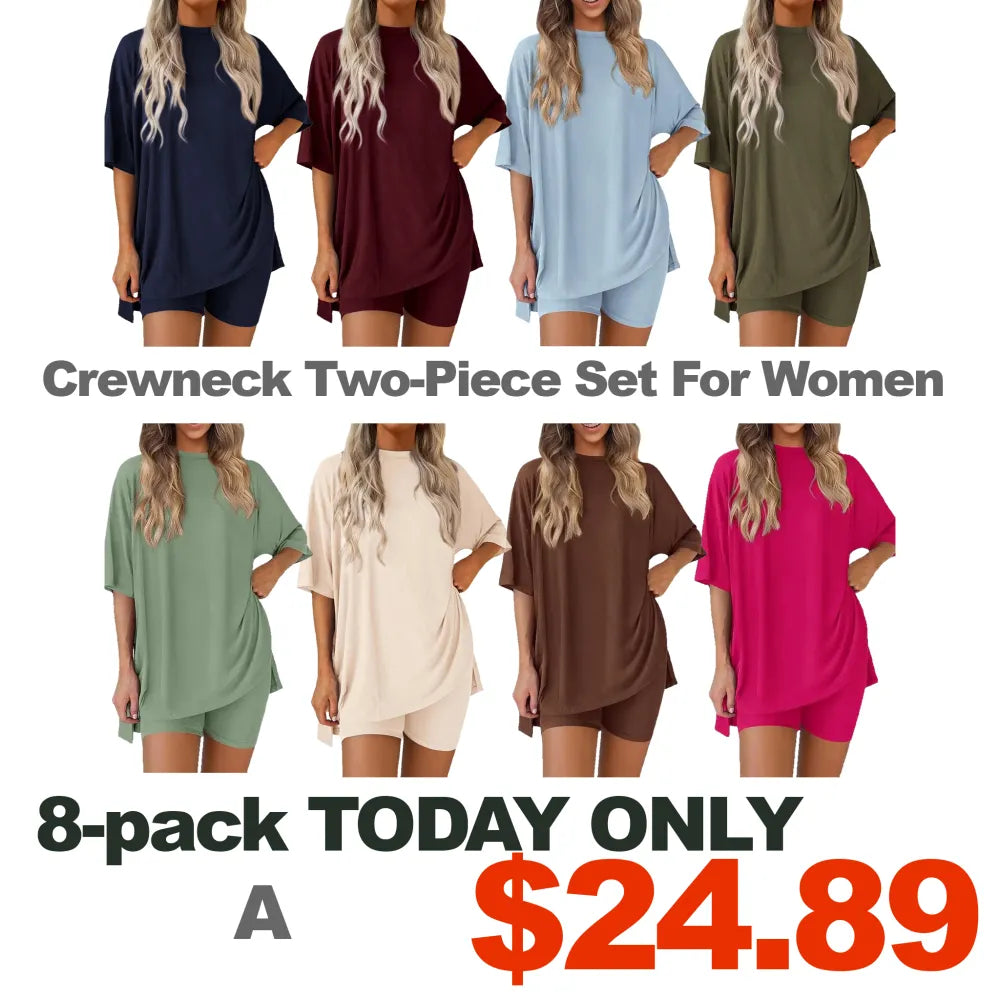 ⚡FINAL SALE⚡- Crewneck Two-Piece Set For Women