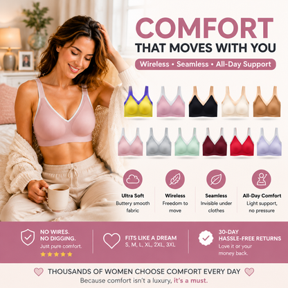 Ultra-Soft Wireless Bra – Seamless Comfort All Day