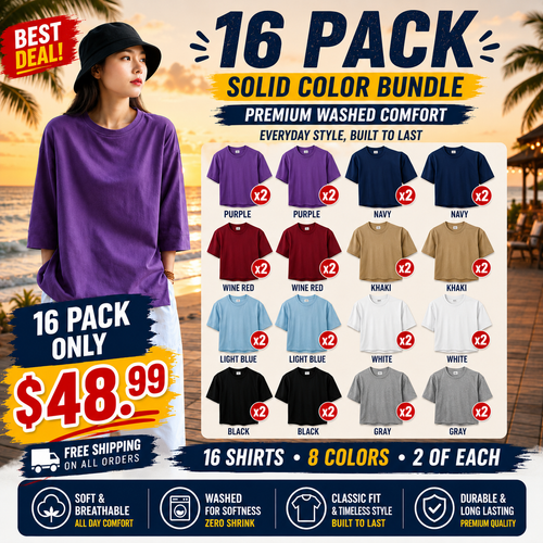 Women's Oversized Cotton Blend 3/4 Sleeve Crew Neck Casual Tee