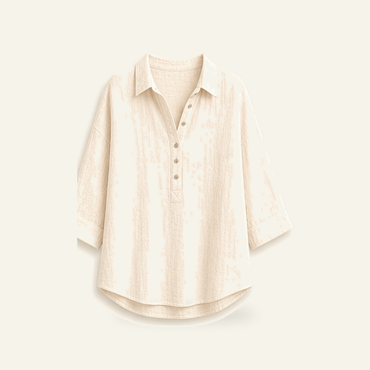 ⏰Warehouse Clearance⚡12-Pack for $36.99⚡Women's Linen-Gauze Button Placket Collared Blouses