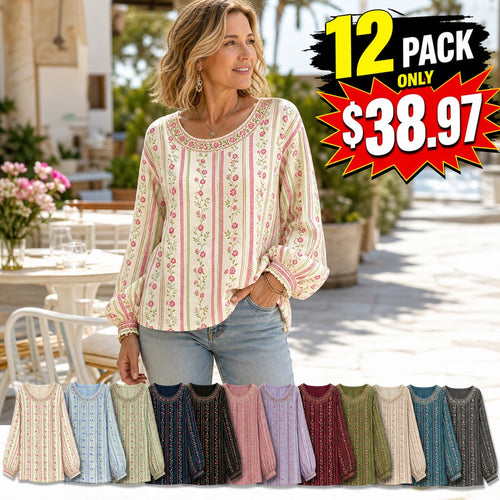 Women's Floral Boho Tunic Blouse