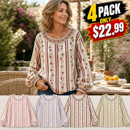 Women's Floral Boho Tunic Blouse