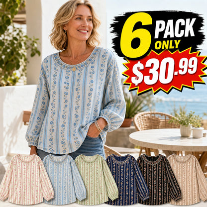Women's Floral Boho Tunic Blouse
