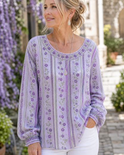 Women's Floral Boho Tunic Blouse