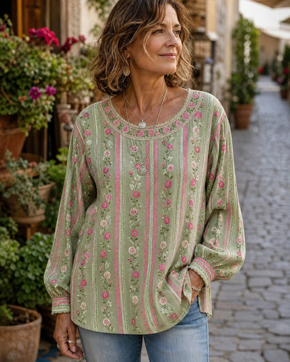 Women's Floral Boho Tunic Blouse