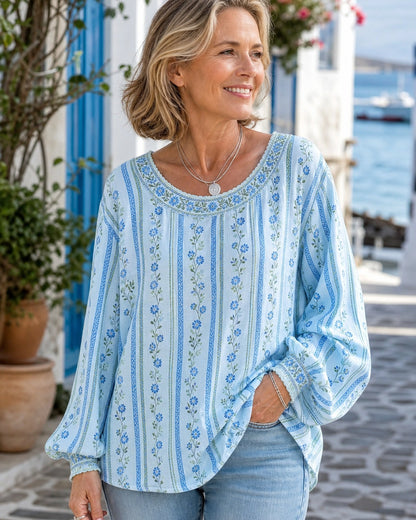 Women's Floral Boho Tunic Blouse