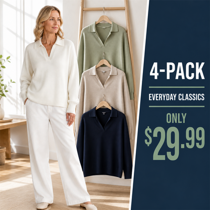 Limited-Time Knit Edit | Women's Relaxed Open-Neck Polo Knit Sweater