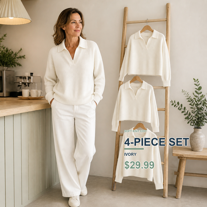 Limited-Time Knit Edit | Women's Relaxed Open-Neck Polo Knit Sweater