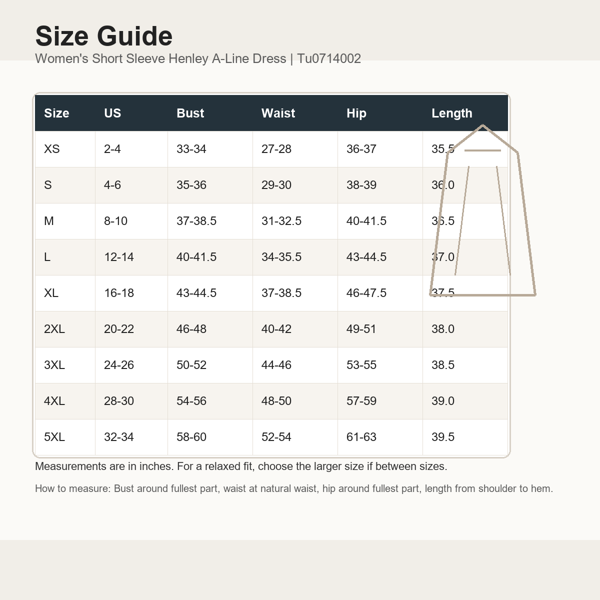 Women's Short Sleeve Henley A-Line Dress