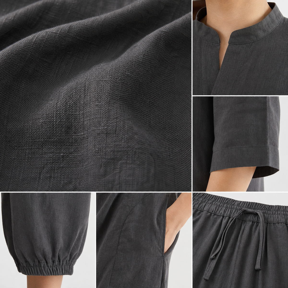 Men's Relaxed Linen Two-Piece Lounge Set