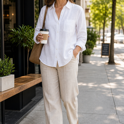 ⏰Clearance Sale⚡24-Pack Only $49.99⚡Women's Lightweight & Breathable Linen Shirt (Short-Sleeve / Long-Sleeve)