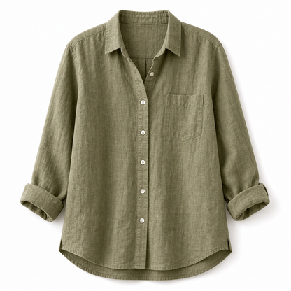 ⏰Clearance Sale⚡24-Pack Only $49.99⚡Women's Lightweight & Breathable Linen Shirt (Short-Sleeve / Long-Sleeve)