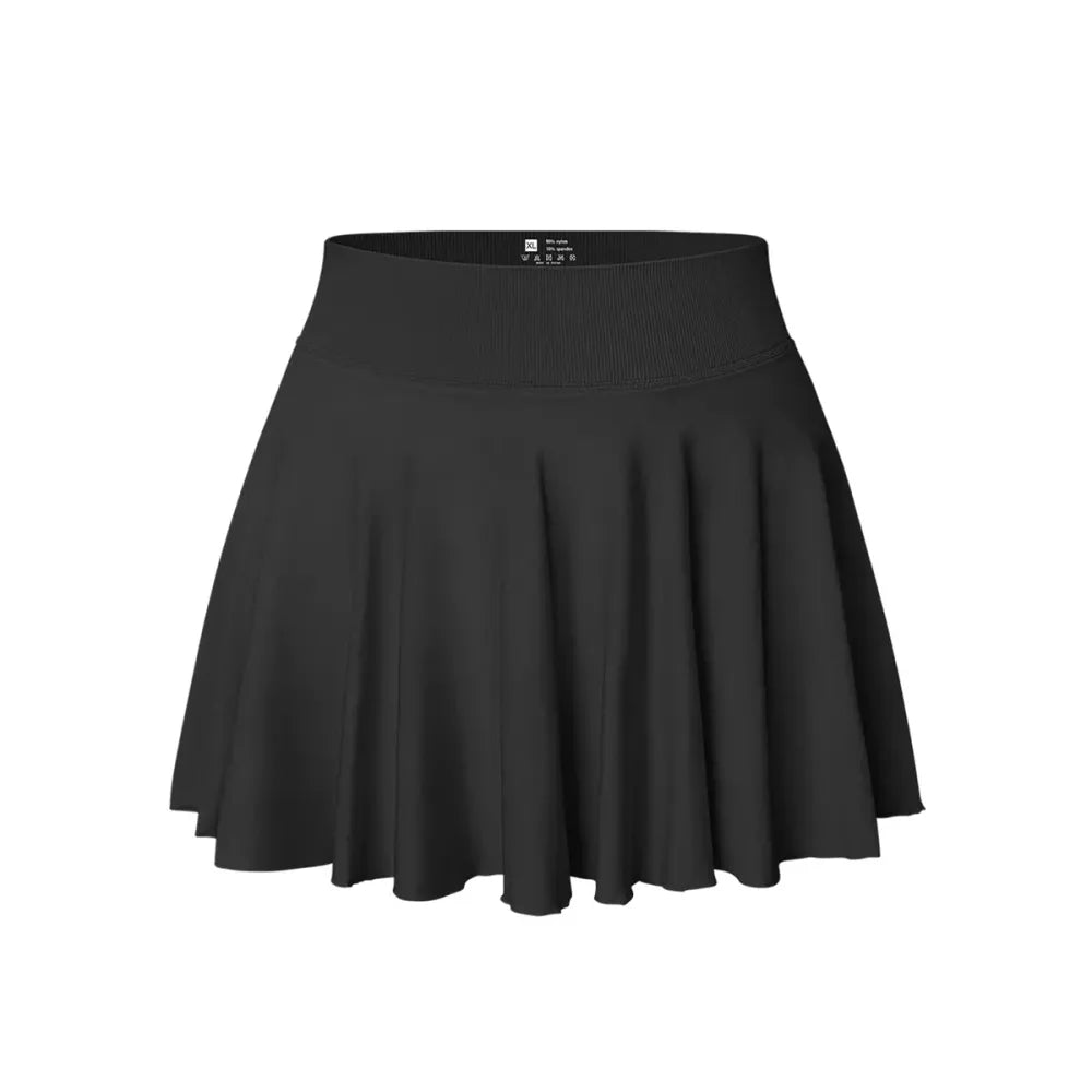 Women's One Piece Skirt One In One Flowy Basic Versatile Stretchy Flared Casual Mini Skirt