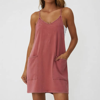 ⚡FINAL SALE⚡ Fade Craft Loose Romper - Vintage Acid Wash