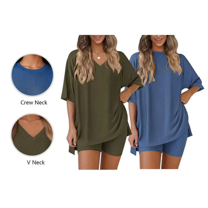 ⚡FINAL SALE⚡- Crewneck Two-Piece Set For Women