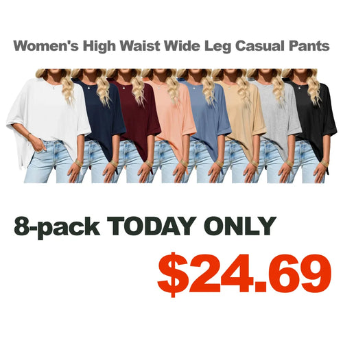 Women's Oversized Batwing Short Sleeve Tops