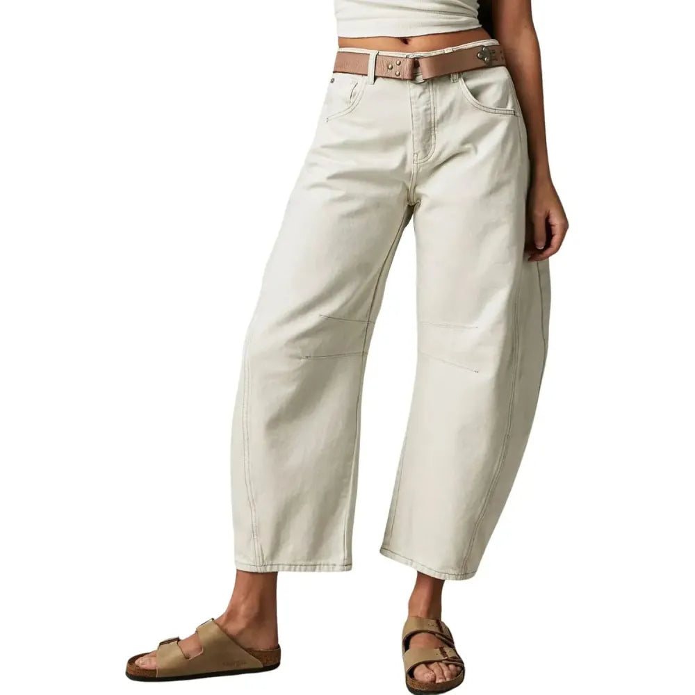 ⏰ Barrel Jeans⏰ - Women Wide Leg Cropped Jeans