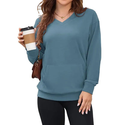 ⚡BEST SALE⚡ Women's Hoodless V-neck Sweatshirt