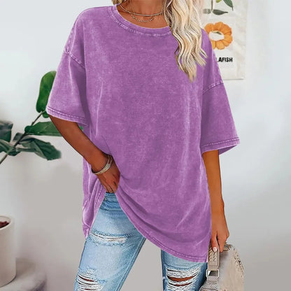 ⏰Limited Time Offer⏰ Acid Washed T-Shirts for Women - 100% Cotton