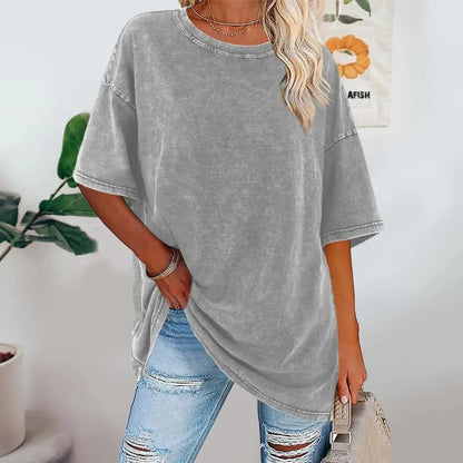 ⏰Limited Time Offer⏰ Acid Washed T-Shirts for Women - 100% Cotton