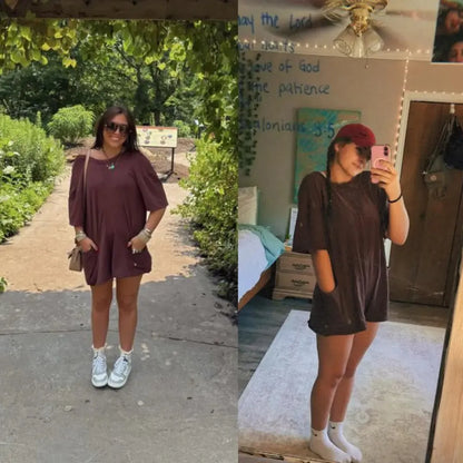 💝Women Casual Oversized Athletic Short Sleeve Romper Deep Pocket Loungewear