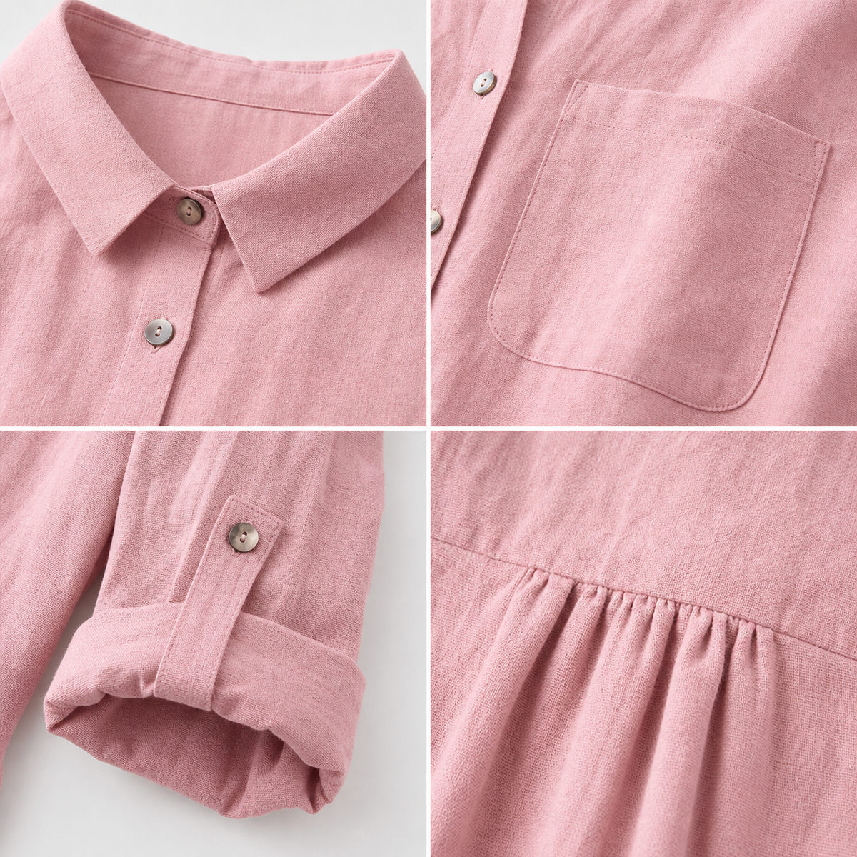 Women's Relaxed Button-Front Midi Shirt Dress