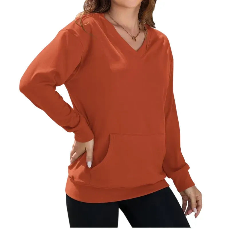 ⚡BEST SALE⚡ Women's Hoodless V-neck Sweatshirt