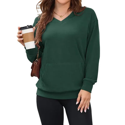 ⚡BEST SALE⚡ Women's Hoodless V-neck Sweatshirt