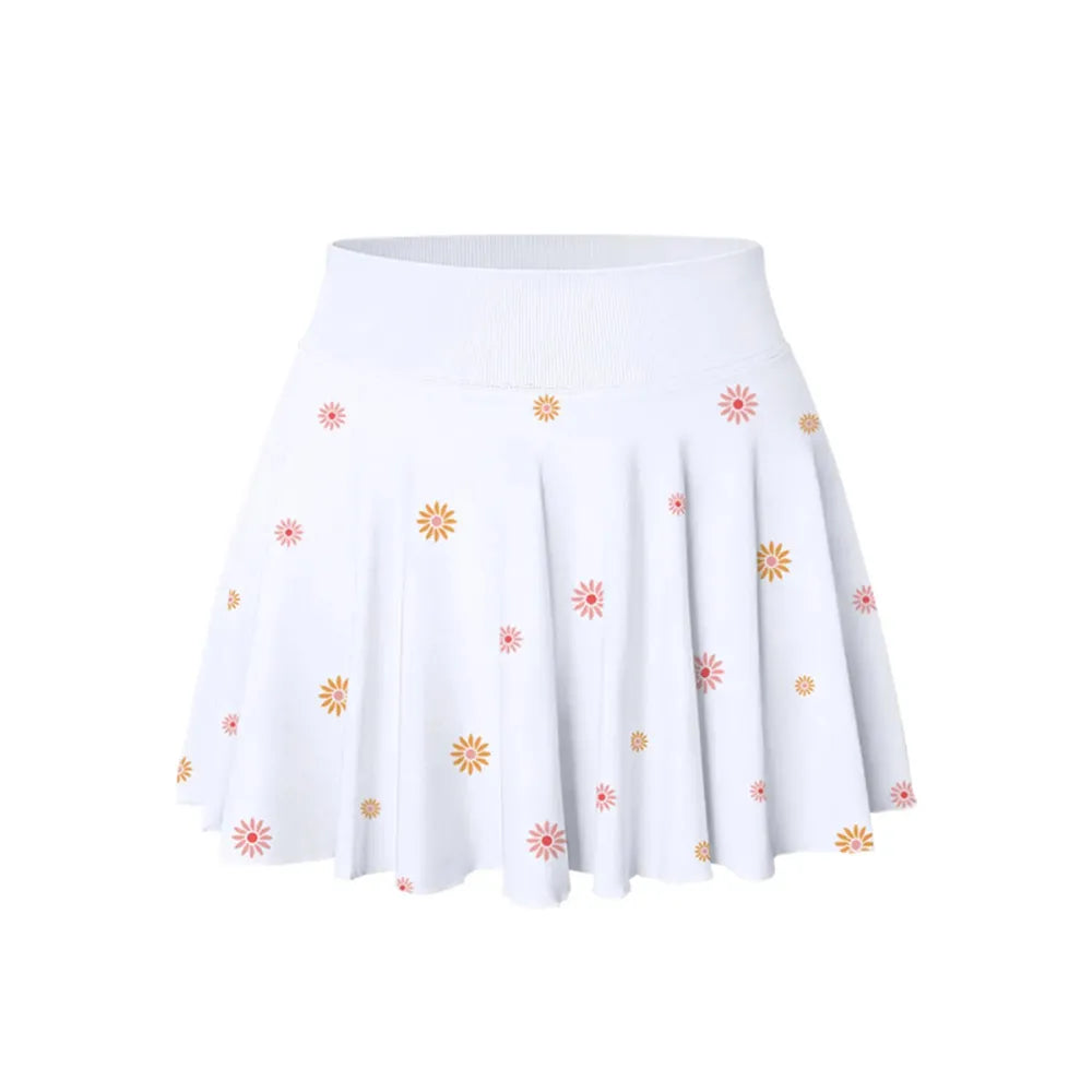 Women's One Piece Skirt One In One Flowy Basic Versatile Stretchy Flared Casual Mini Skirt