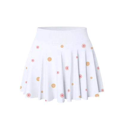 Women's One Piece Skirt One In One Flowy Basic Versatile Stretchy Flared Casual Mini Skirt