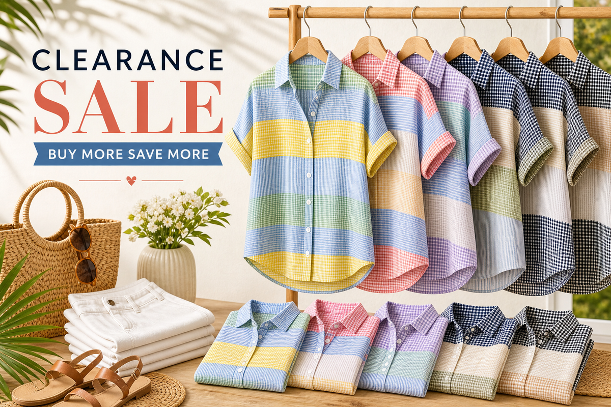 🔥CLEARANCE SALE🔥 Women's Patchwork Gingham Button-Up Shirt