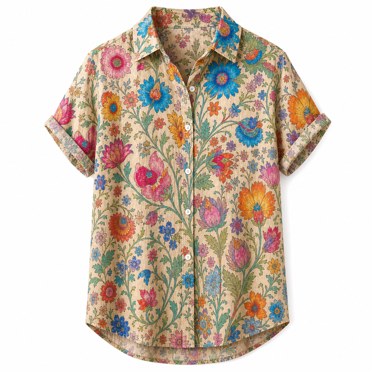 🔥CLEARANCE SALE🔥 Women's Vintage Floral Button-Up Blouse