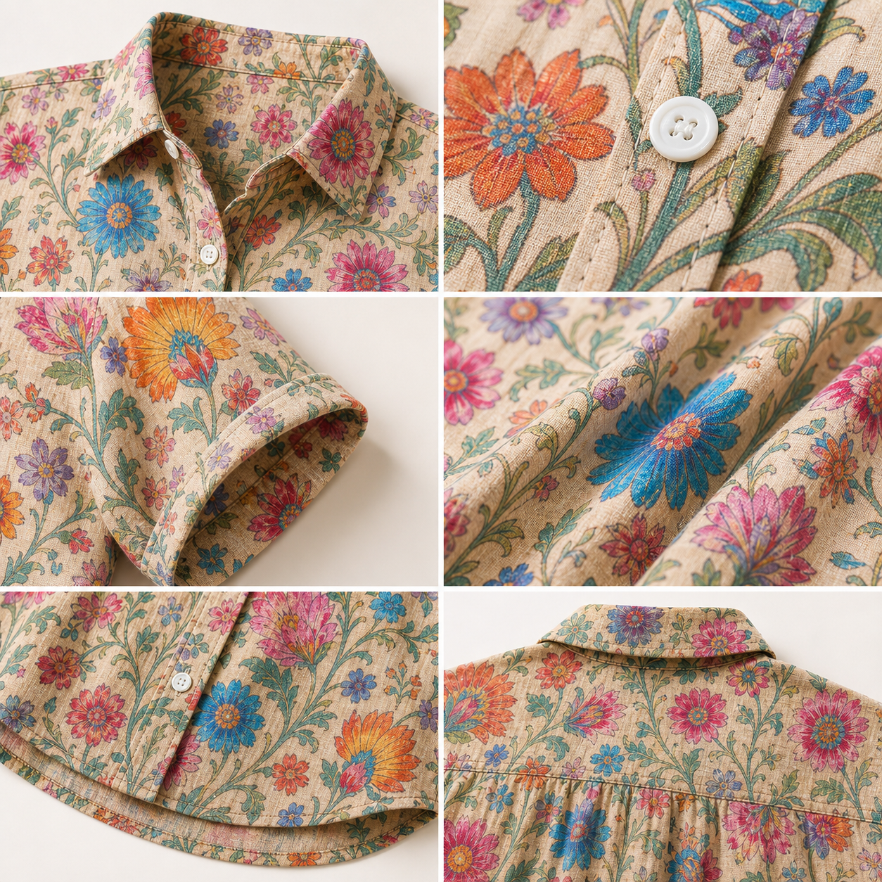 🔥CLEARANCE SALE🔥 Women's Vintage Floral Button-Up Blouse