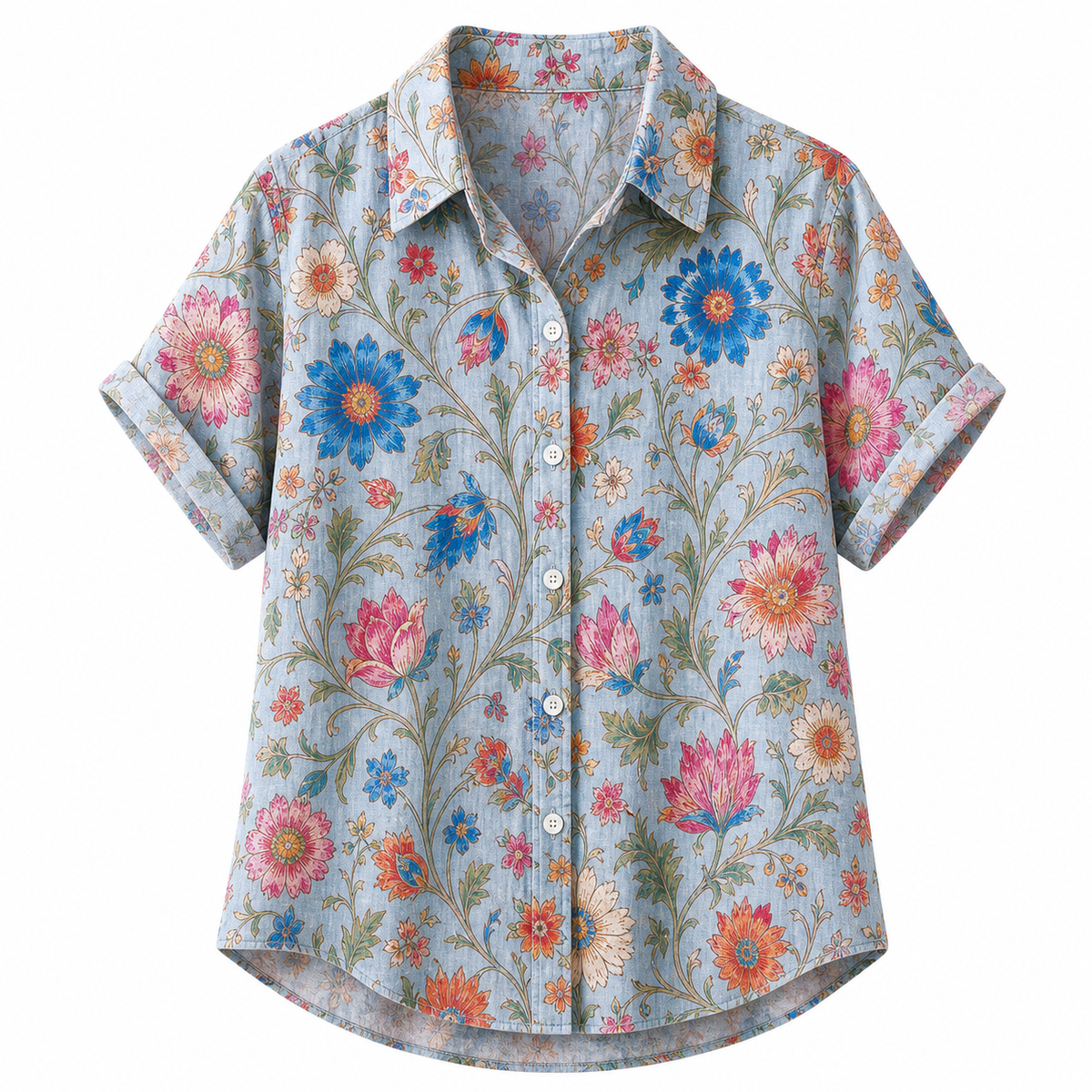 🔥CLEARANCE SALE🔥 Women's Vintage Floral Button-Up Blouse