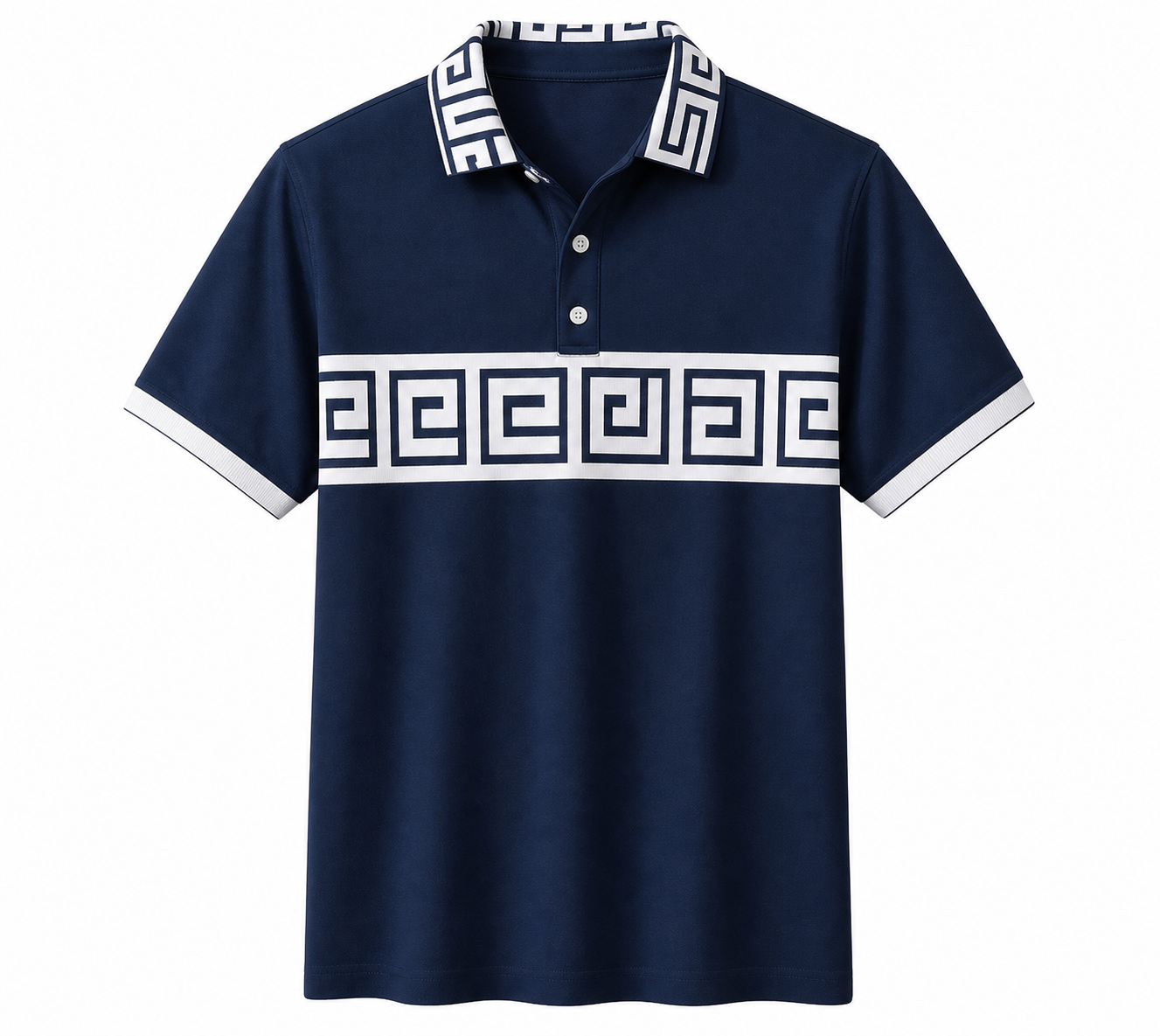 🔥SUMMER FINAL SALE - 9 pack only $49.99🔥Women’s Greek Key Contrast Polo Shirt