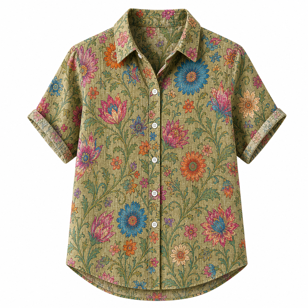 🔥CLEARANCE SALE🔥 Women's Vintage Floral Button-Up Blouse