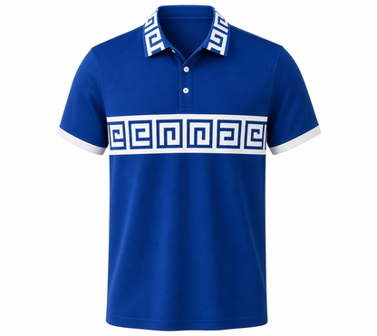🔥SUMMER FINAL SALE - 9 pack only $49.99🔥Women’s Greek Key Contrast Polo Shirt
