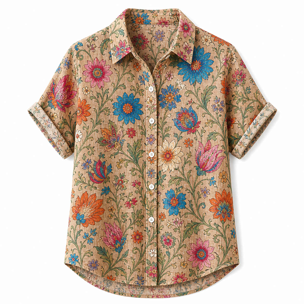 🔥CLEARANCE SALE🔥 Women's Vintage Floral Button-Up Blouse