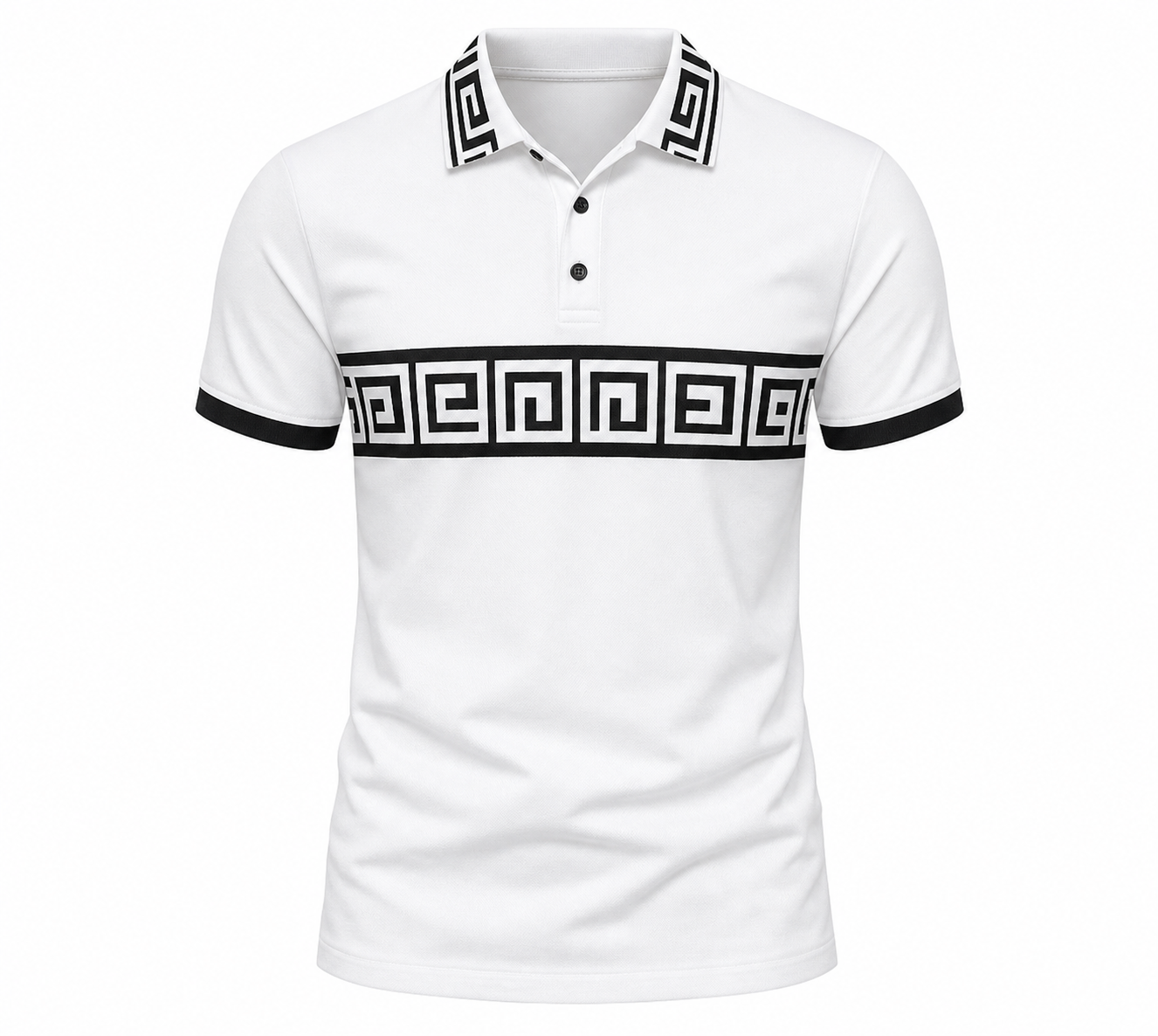 🔥SUMMER FINAL SALE - 9 pack only $49.99🔥Women’s Greek Key Contrast Polo Shirt