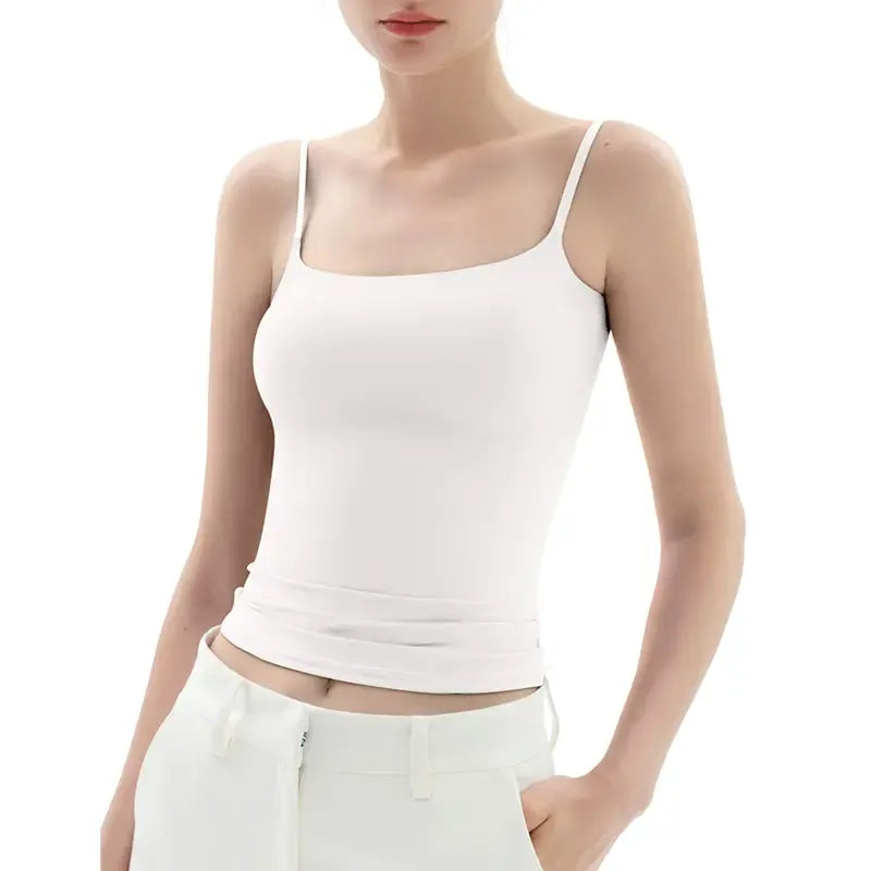 Women’s Square Neck Adjustable Strap Cami Tank Top