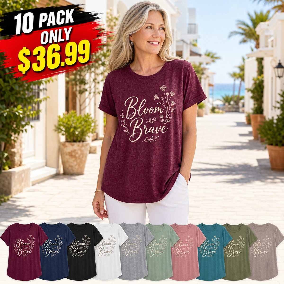 Women's Floral Graphic Crewneck T-Shirt