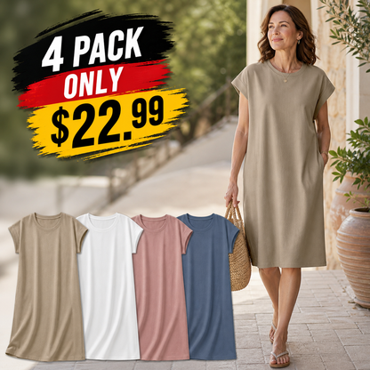 Women's Relaxed Crewneck T-Shirt Dress