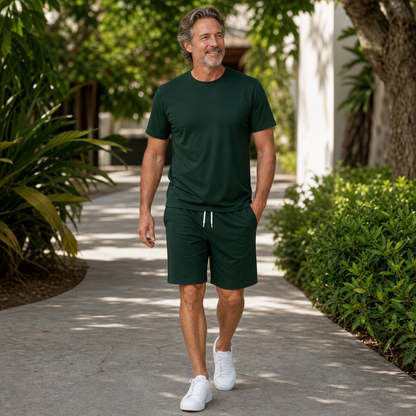 Men's Casual T-Shirt and Shorts Two-Piece Set