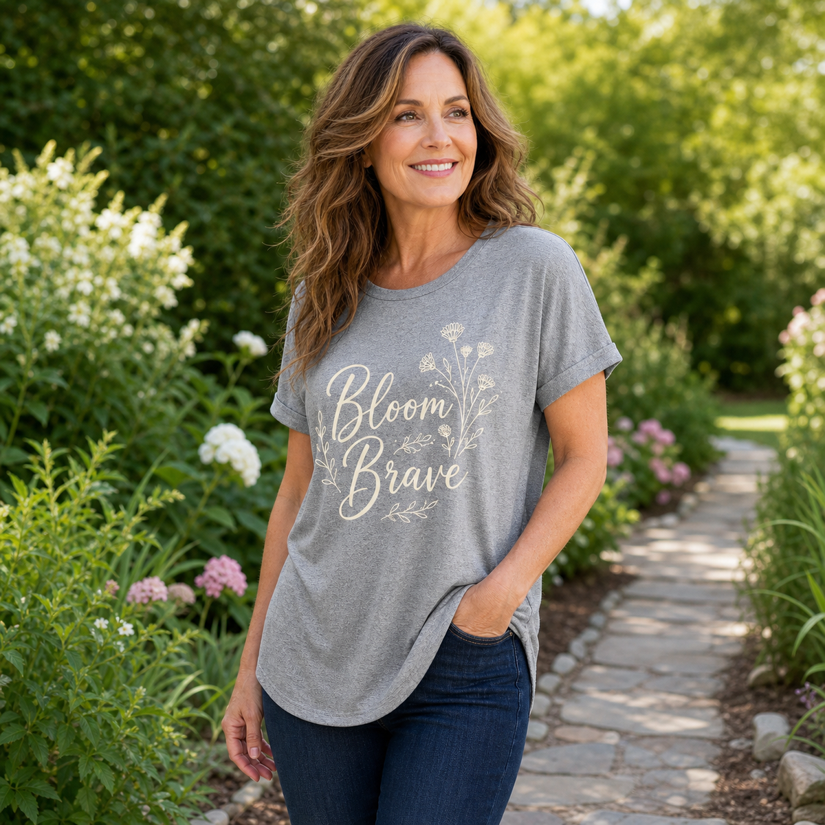 Women's Floral Graphic Crewneck T-Shirt