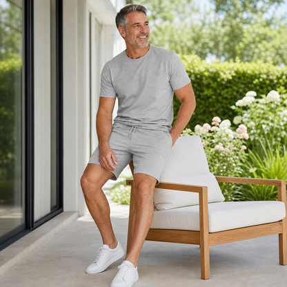 Men's Casual T-Shirt and Shorts Two-Piece Set