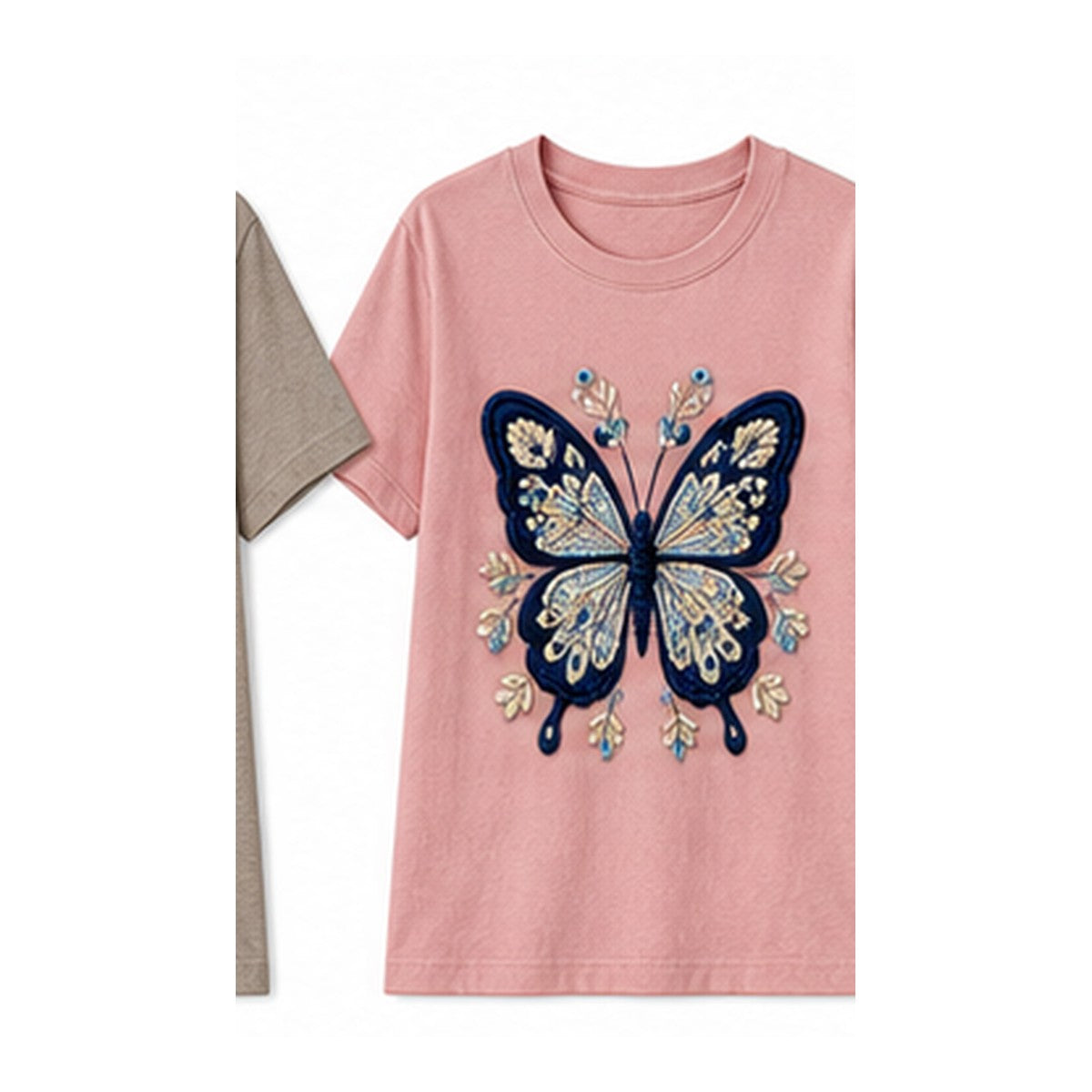 CLEARANCE SALE - Women's Crochet Butterfly Graphic Tee - 14 Colors & Bundle Deals