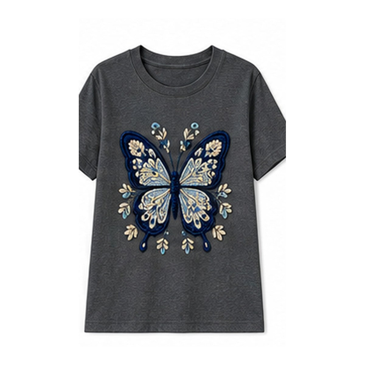 CLEARANCE SALE - Women's Crochet Butterfly Graphic Tee - 14 Colors & Bundle Deals