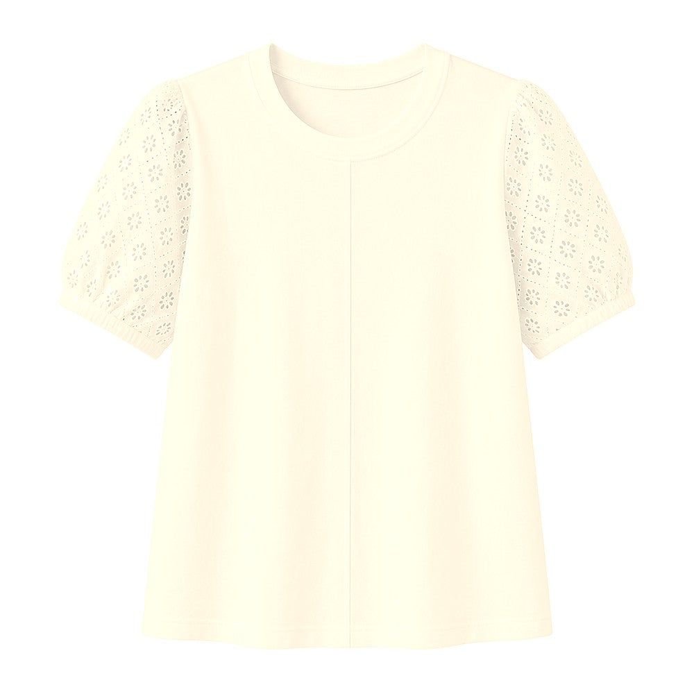 CLEARANCE SALE - Women's 95% Cotton Eyelet Sleeve Tee - 14 Colors & Bundle Deals