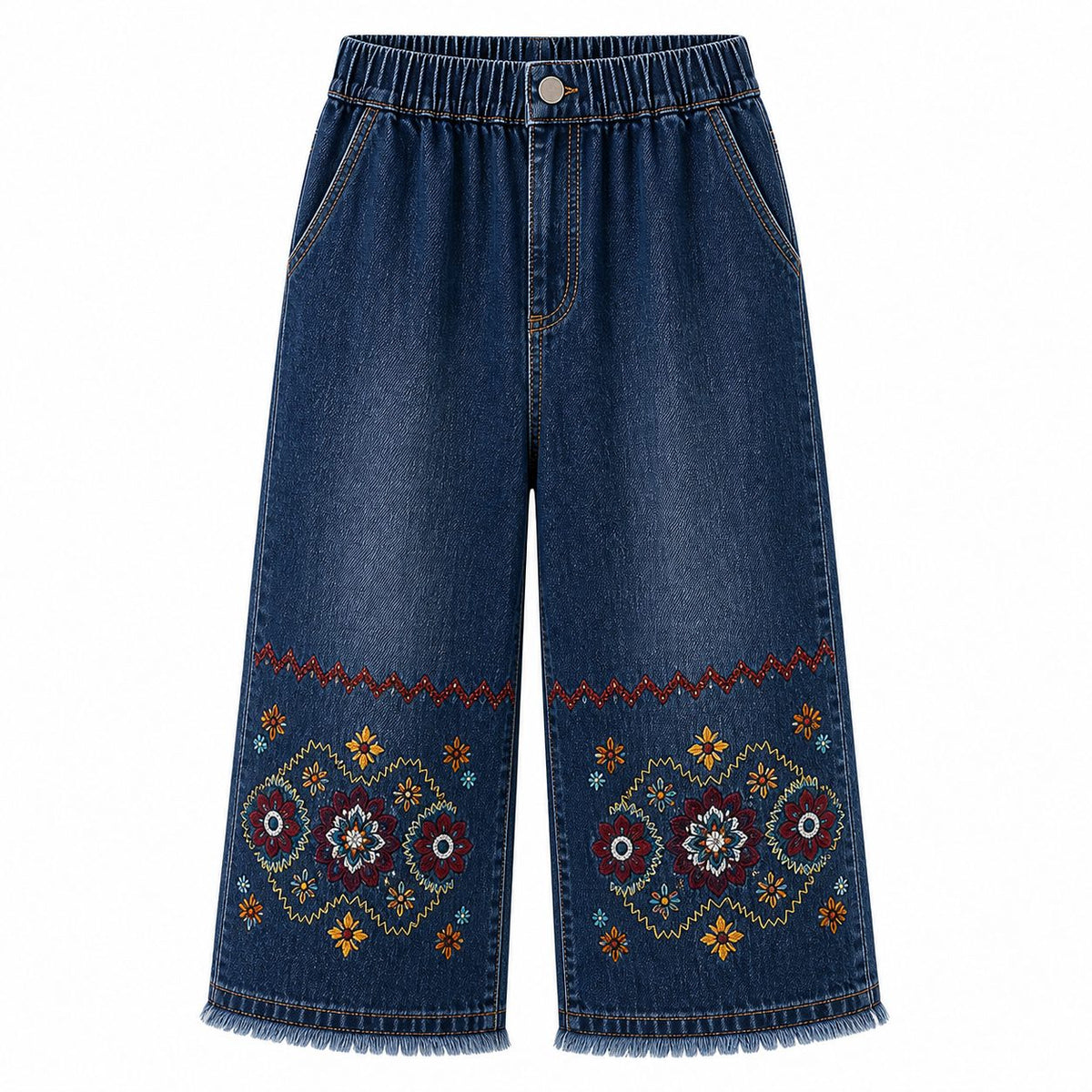 CLEARANCE SALE - Women's Embroidered Denim Capri Pants - 14 Washes & Bundle Deals